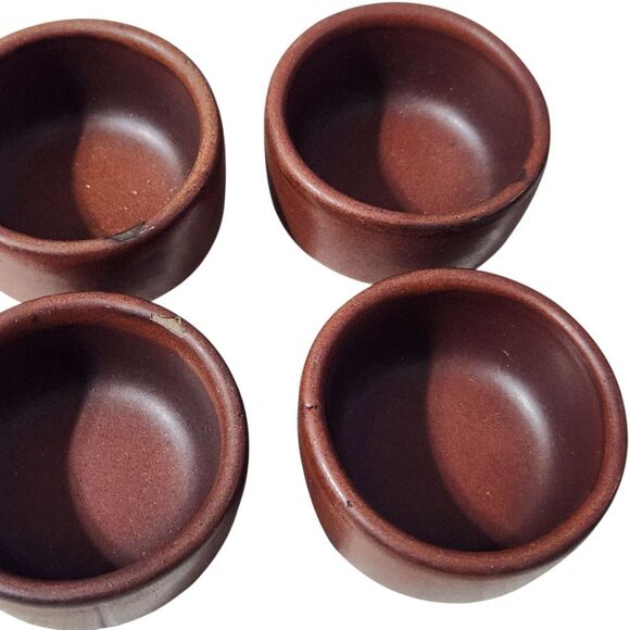 Heath Ceramics Small Set of 5 Ramekin Brown Beige Round Redwood Finger Bowls - Picture 8 of 8